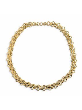 Dior Vintage Chain Choker Necklace Gold